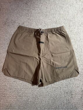 Fear of God ESSENTIALS Harvest Brown Drawstring Shorts